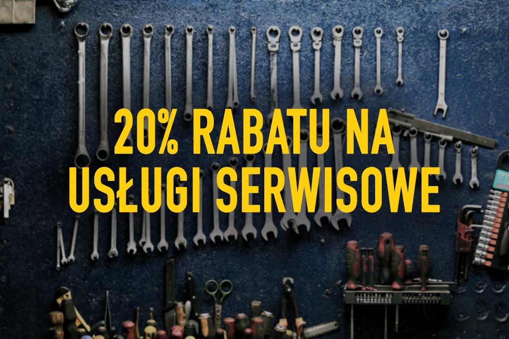 20% rabatu na usługi serwisowe maszyn budowlanych